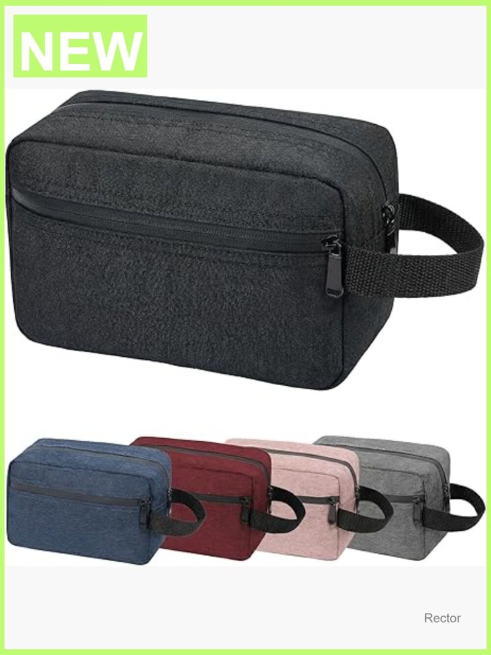 Travel Toiletry Bag, Water-Resistant Cosmetic Pouch, Dopp Kit, Small Makeup Bag
